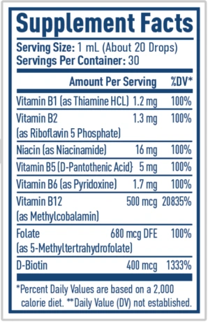 NativePath Vitamin B-Complex Supplement Facts