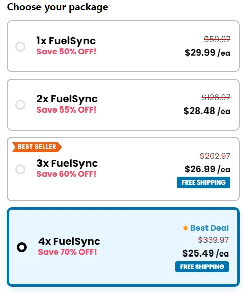 Pricing Details – FuelSync Pro